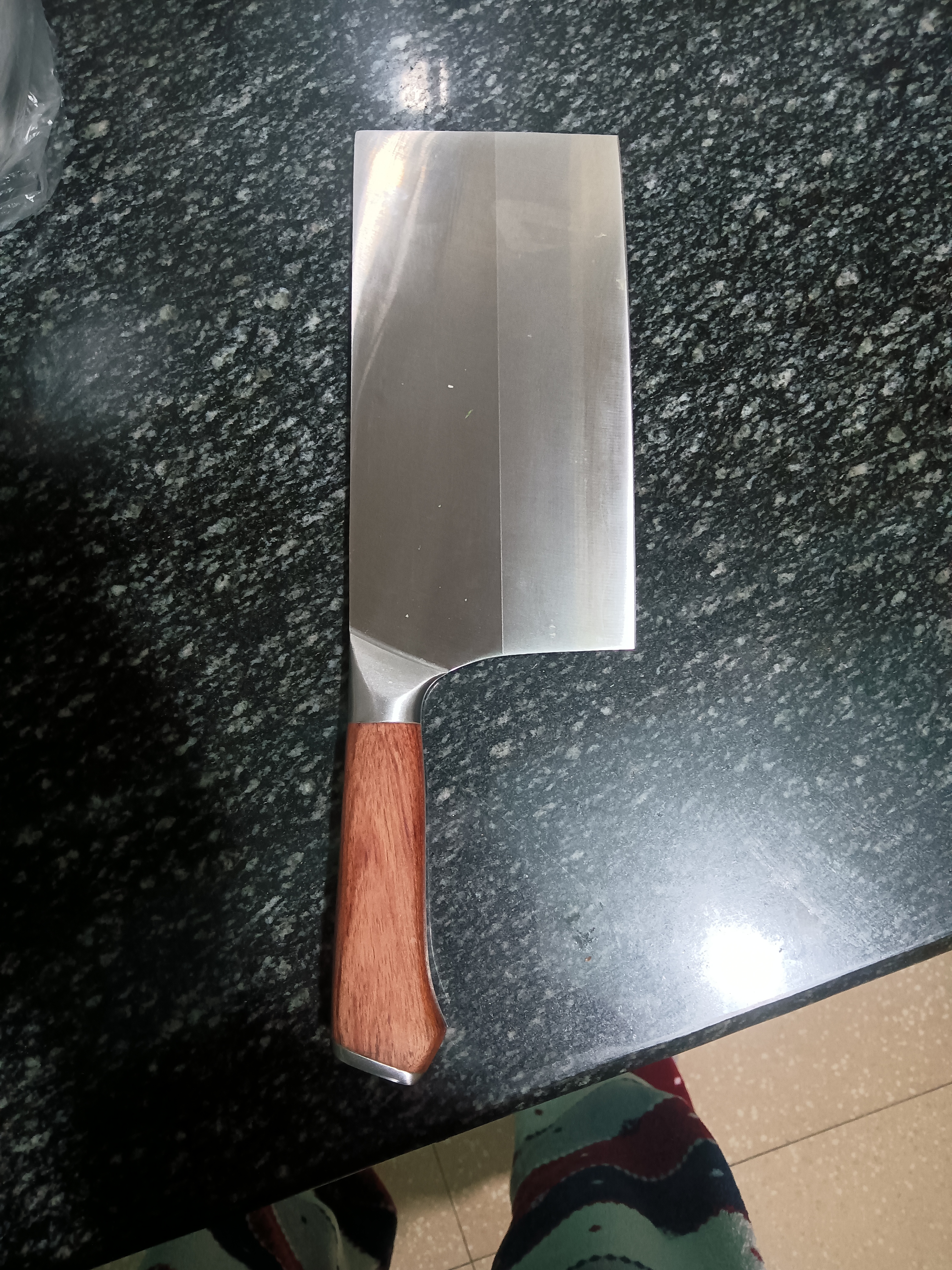 京东京造 菜刀 家用切片菜刀具切菜切肉花梨木手柄【顶格9铬】锋利耐用 实拍图