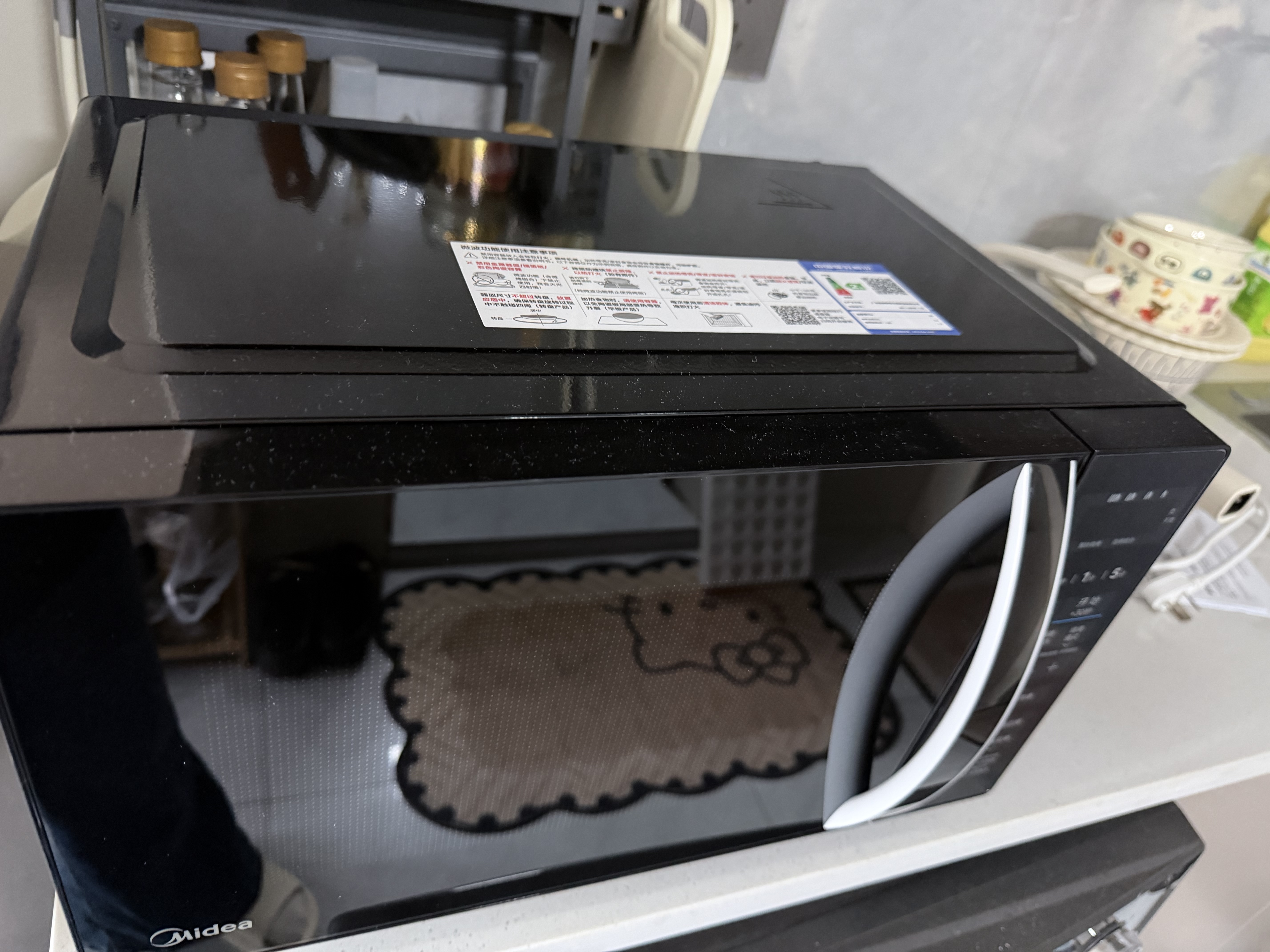 美的（Midea）微波炉烤箱一体机 小型家用平板易洁烧烤智能解冻20升微波炉  光波加热2026新款201B二代 实拍图
