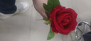 花叙仿真玫瑰花婚礼仿生花装饰生日礼物花束插花客厅绒布假花家居摆件 艳红色（大红）-花朵7cm 1支 实拍图
