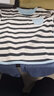 嘟嘟家宝宝夏款短袖T恤套装儿童休闲T恤防蚊裤卡通衣服夏装女童两件套潮 条纹T恤+深蓝色裤子 90 实拍图