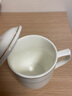 天泽（TIAN ZE）茶杯陶瓷杯子白瓷会议瓷杯带盖水杯金边商务办公杯会议杯定制logo 带金边杯10个装 实拍图
