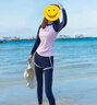 轩海长袖泳衣女分体保守遮肚显瘦防晒三件套学生泡温泉保暖防寒水母服 黑白拼色三件套 L 中等身高 (100-110斤)左右 实拍图