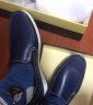 VOLO犀牛男鞋夏季透气商务休闲皮鞋男士一脚蹬软底皮鞋 蓝色 39  实拍图