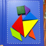 西下 磁力七巧板智力拼图立体积木儿童玩具一年级下册教具数学书本蓝 晒单实拍图