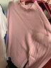 百图betu女装秋季新款毛针织衫经典半高领长袖打底衫女2309T23 粉红 S 实拍图