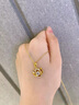 中国黄金爱心黄金项链女足金吊坠生日礼物送女友高级感老婆结婚纪念日惊喜 【京速达】足金爱心吊坠+K金链 实拍图