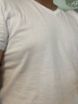 七匹狼（SEPTWOLVES）男士T恤男短袖纯棉V领夏季打底纯色全棉半袖内衣汗衫小白t恤夏装 V领3件装-【白色+白色+白色】 XL (175) 推荐体重130-150斤 实拍图