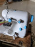 家毅301缝纫机家用小型电动迷你台式缝纫机多功能自动手动家用缝纫机 白蓝色+原装扩展台 实拍图