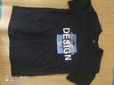 阿诺顿短袖t恤男装夏季体恤夏天半截袖圆领男生青年宽松大码情侣t恤 黑色 XL 135-150斤 实拍图