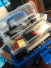 老A(LAOA)12.5英寸糖果色家用透明塑料三层五金工具箱收纳箱 10.5‘’蓝色 晒单实拍图