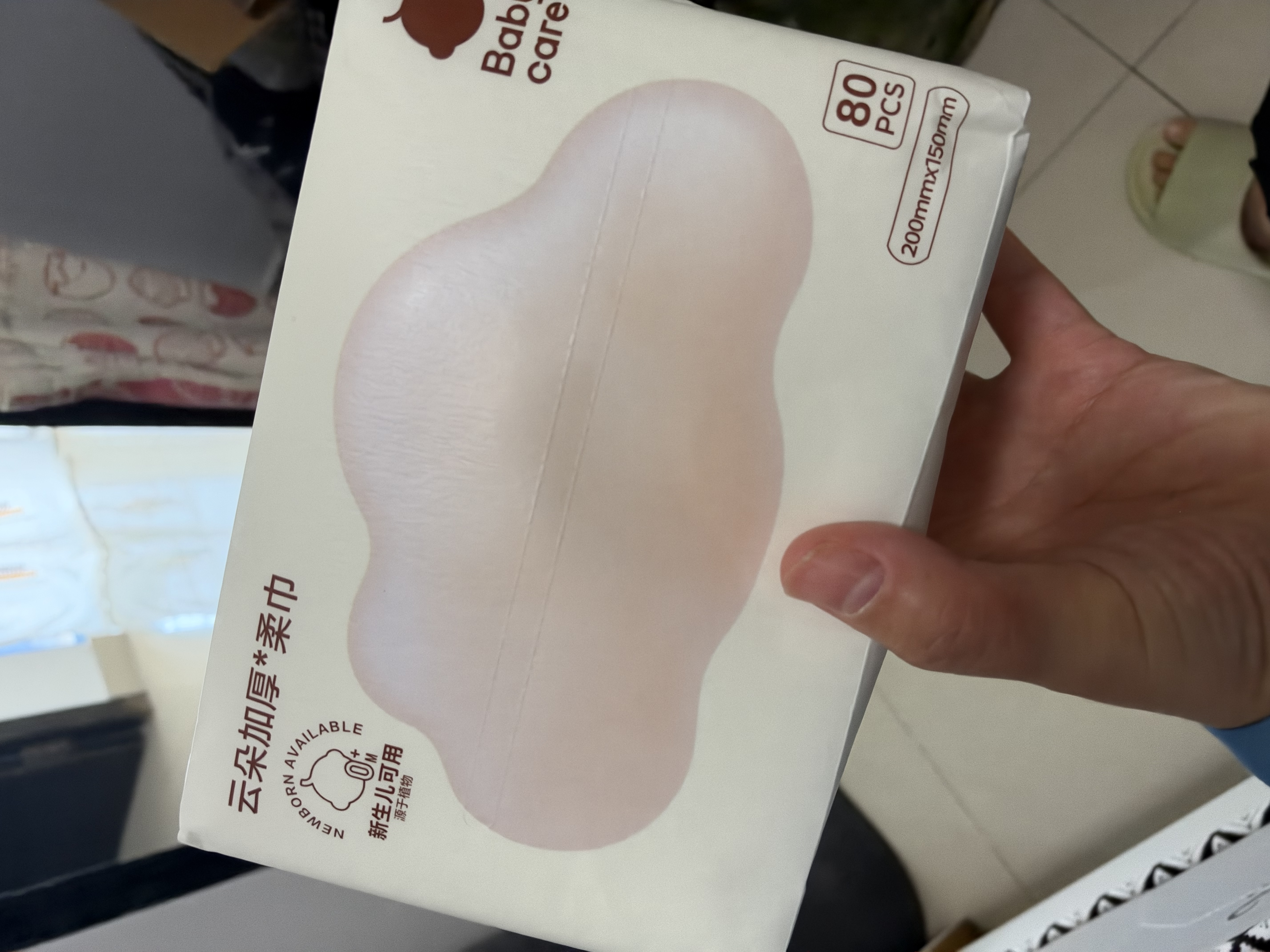 babycare云朵柔巾婴幼儿洗脸巾干湿两用一次性小熊巾加厚绵柔巾 80抽*1包 实拍图