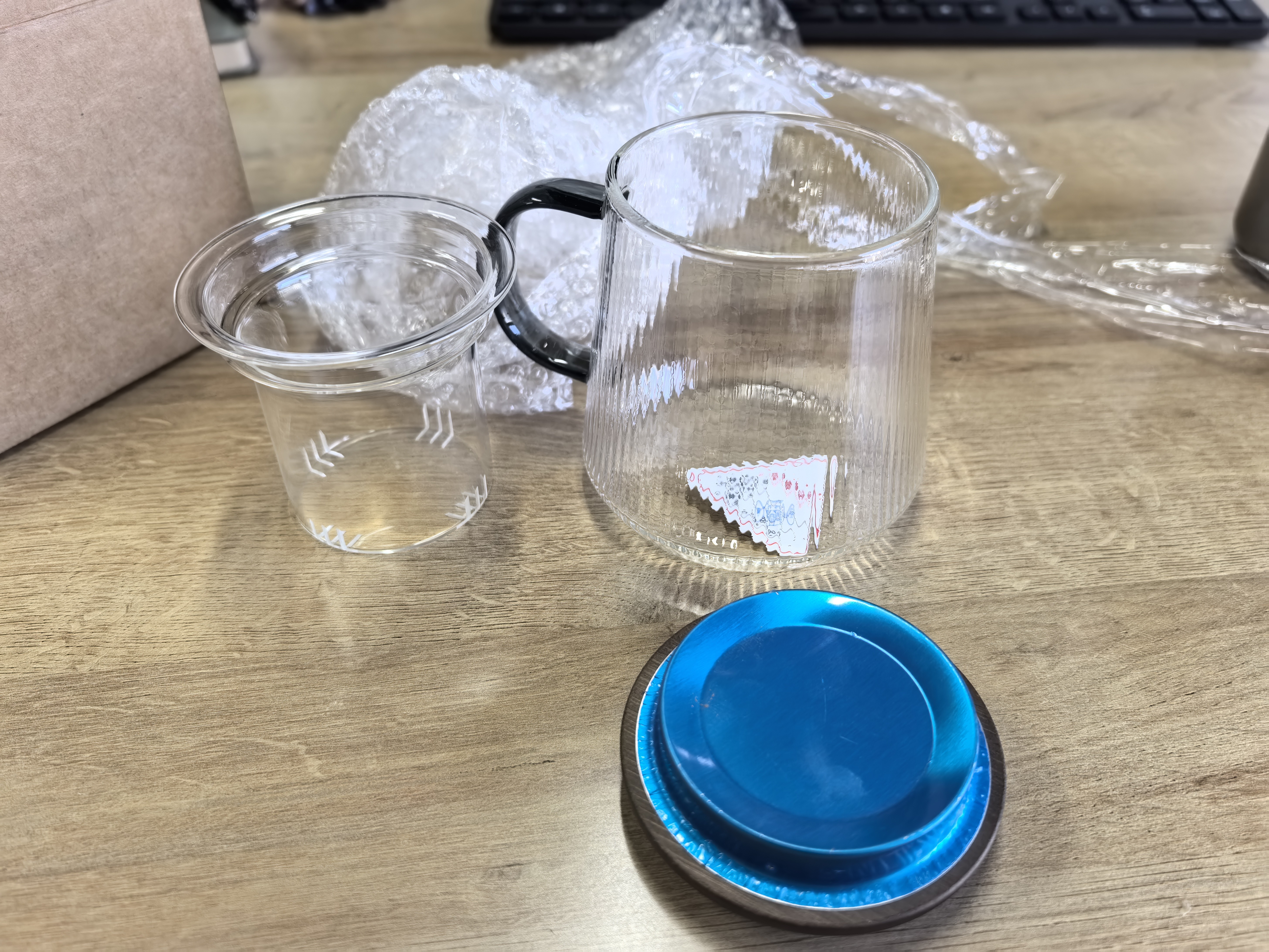 TEAHUE玻璃茶杯茶水分离杯女士个人专用办公室茶具水杯泡茶杯子 实拍图
