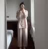 MUJI女式 无侧缝双层纱织 睡衣家居服套装纯棉女装26新款浅粉红色6A M 实拍图