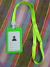 双面可视胸牌卡套工作牌卡套证件套带挂绳工作证学生饭卡套校牌门禁市民公交卡保护套员工挂牌厂牌套定制挂绳 双面可视-竖款荧光绿（含绳） 实拍图