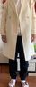 尚都比拉100%羊毛双面呢大衣女冬季保暖女装中长款直筒显瘦西装领毛呢外套 实拍图