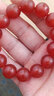 左传珠宝 红玛瑙手链 男女士大气佛珠玛瑙水晶本命年手串情侣首饰品手链  13颗 磨砂六字真言红玛瑙 珠径14mm 实拍图
