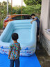 博士豚婴儿游泳池家用大型儿童充气泳池玩具游泳桶洗澡盆户外气垫游泳池 2.4M三层+喷水马+电泵 实拍图