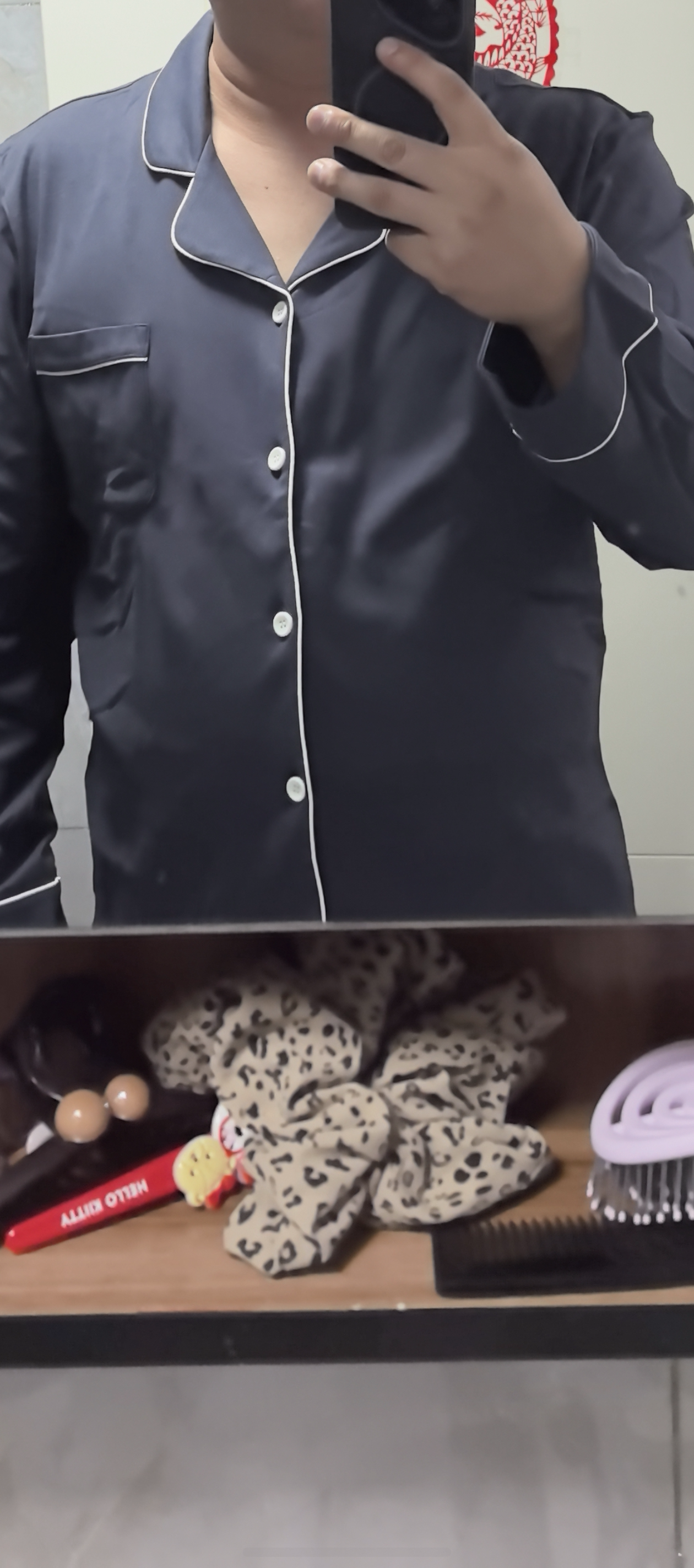 京东京造10A抑菌纯棉睡衣男衣服秋冬套装A类一等品50支情侣家居服深灰2XL 实拍图