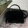 CHARLES&KEITH鳄鱼纹凯莉包手提斜挎婚包包女包生日礼物送女友CK2-50270880-1 Black黑色 S 实拍图