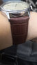 老皮匠手表带 适用Fossil化石 汉密尔顿真皮表带 牛皮表链黑棕色 男女 鳄纹棕色 银色扣 22mm 实拍图