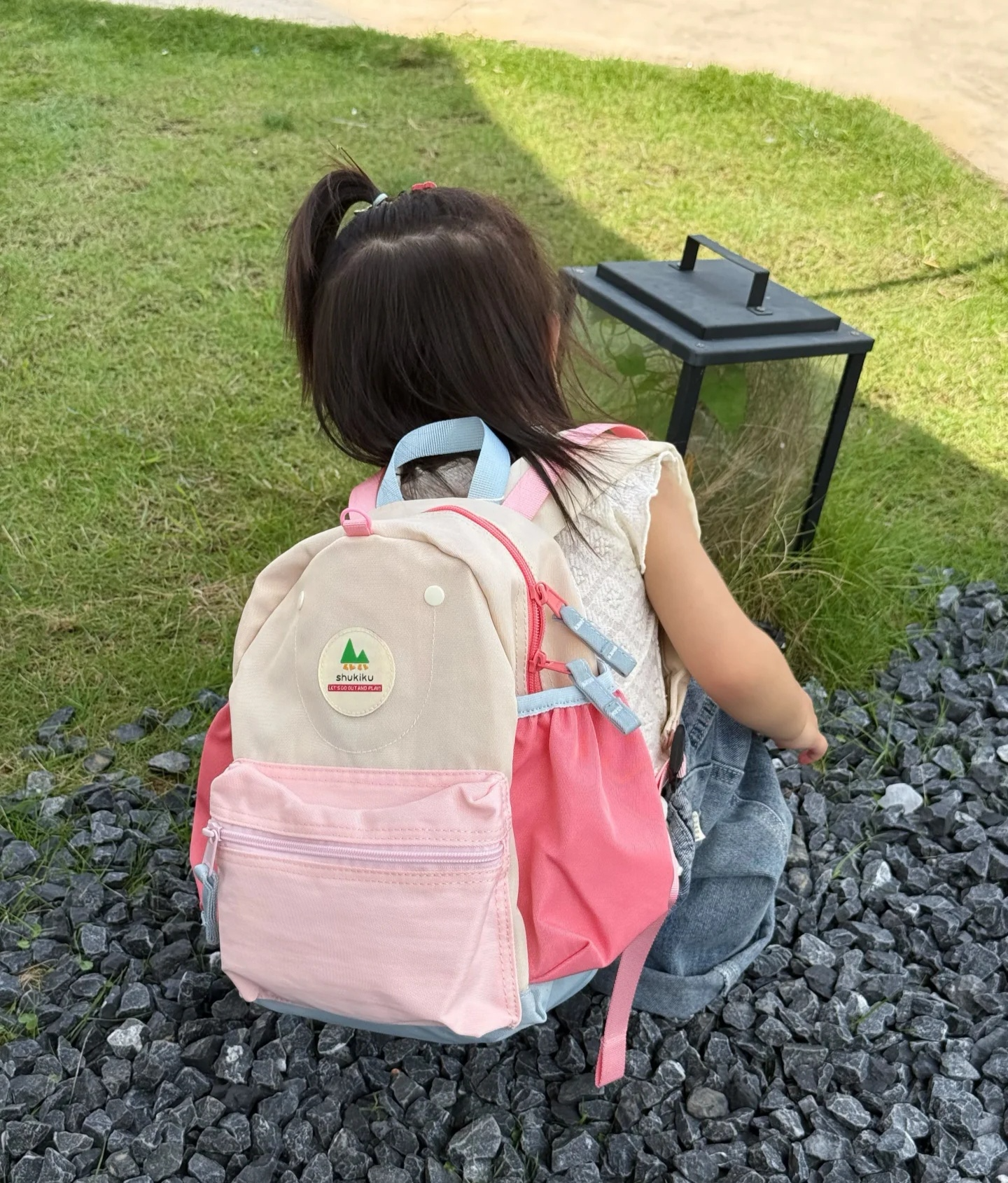 SHUKIKU儿童书包1-3年级小学生超轻防泼水透气背包户外旅游 桃子果汁M码 实拍图
