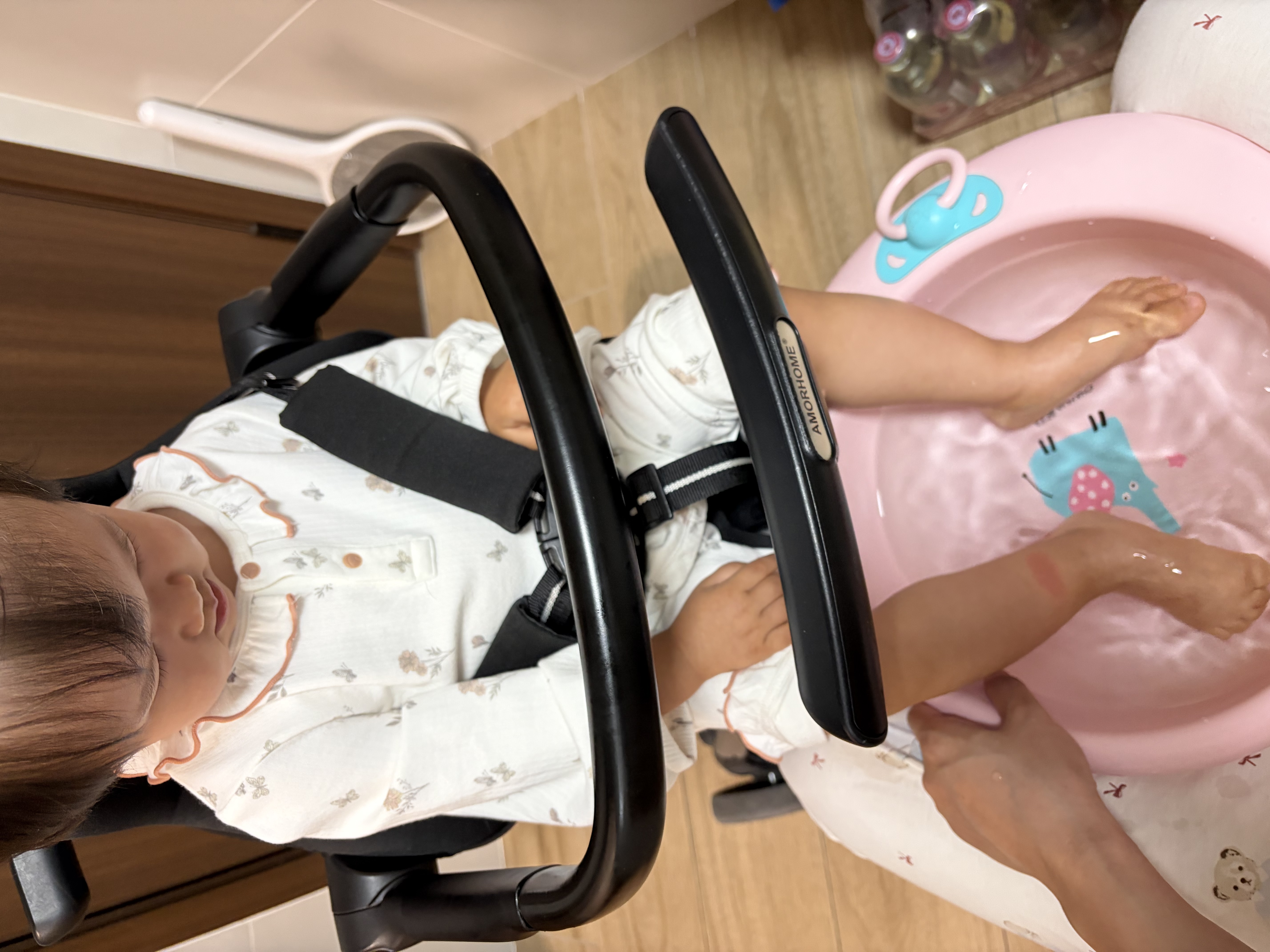 童泰（TONGTAI）宝宝秋衣套装春秋季纯棉婴儿衣服儿童睡衣男童女童秋裤粉色90cm 实拍图