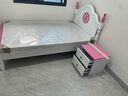 本色熊实木儿童床男孩女孩轻奢公主床美式小学生现代简约青少年单人床 单床（公主）+柜1+10cm6D床垫 1.2米*1.9米 实拍图