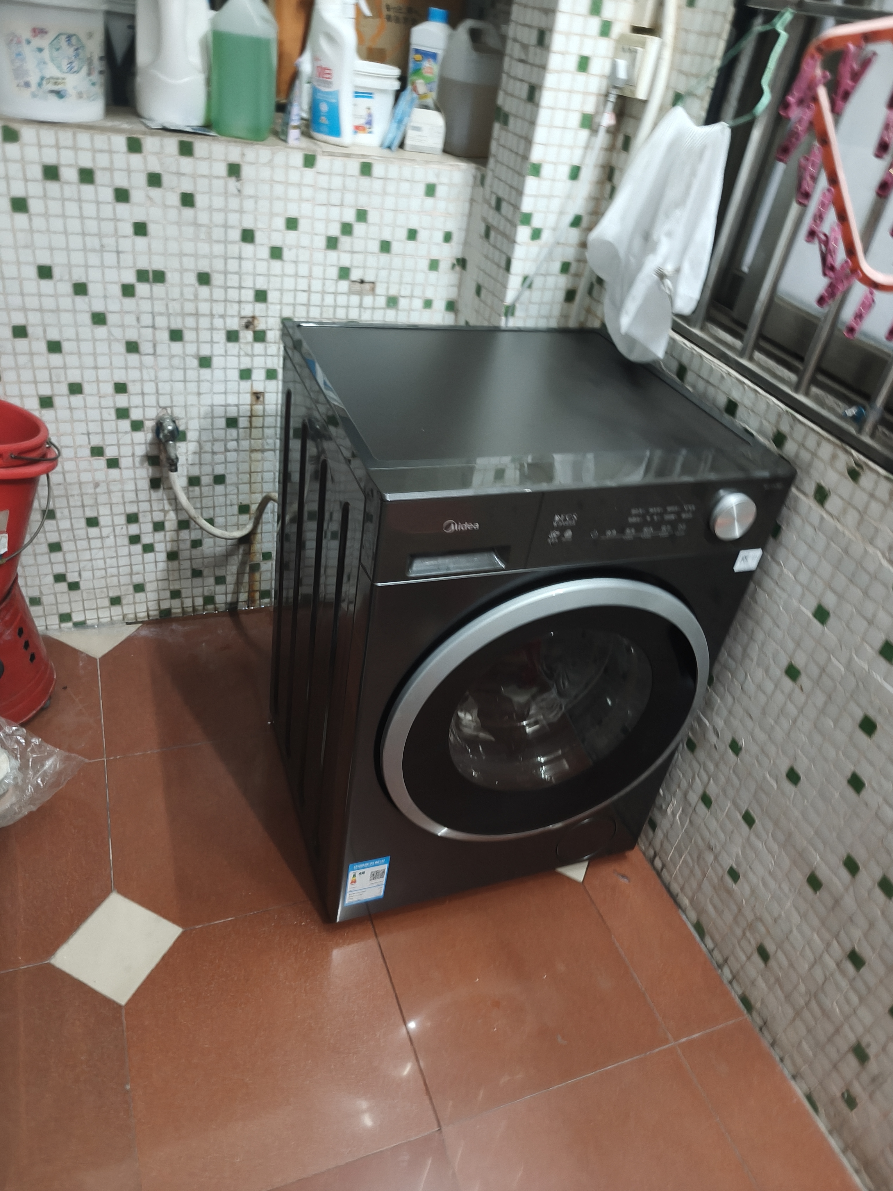 美的（Midea）滚筒洗衣机全自动国家补贴 家用10/12公斤单洗/洗烘一体机 一级能效节能变频除菌除螨 以旧换新 【新品带烘干V56】快净精华洗+低温柔烘 滚筒洗烘 实拍图
