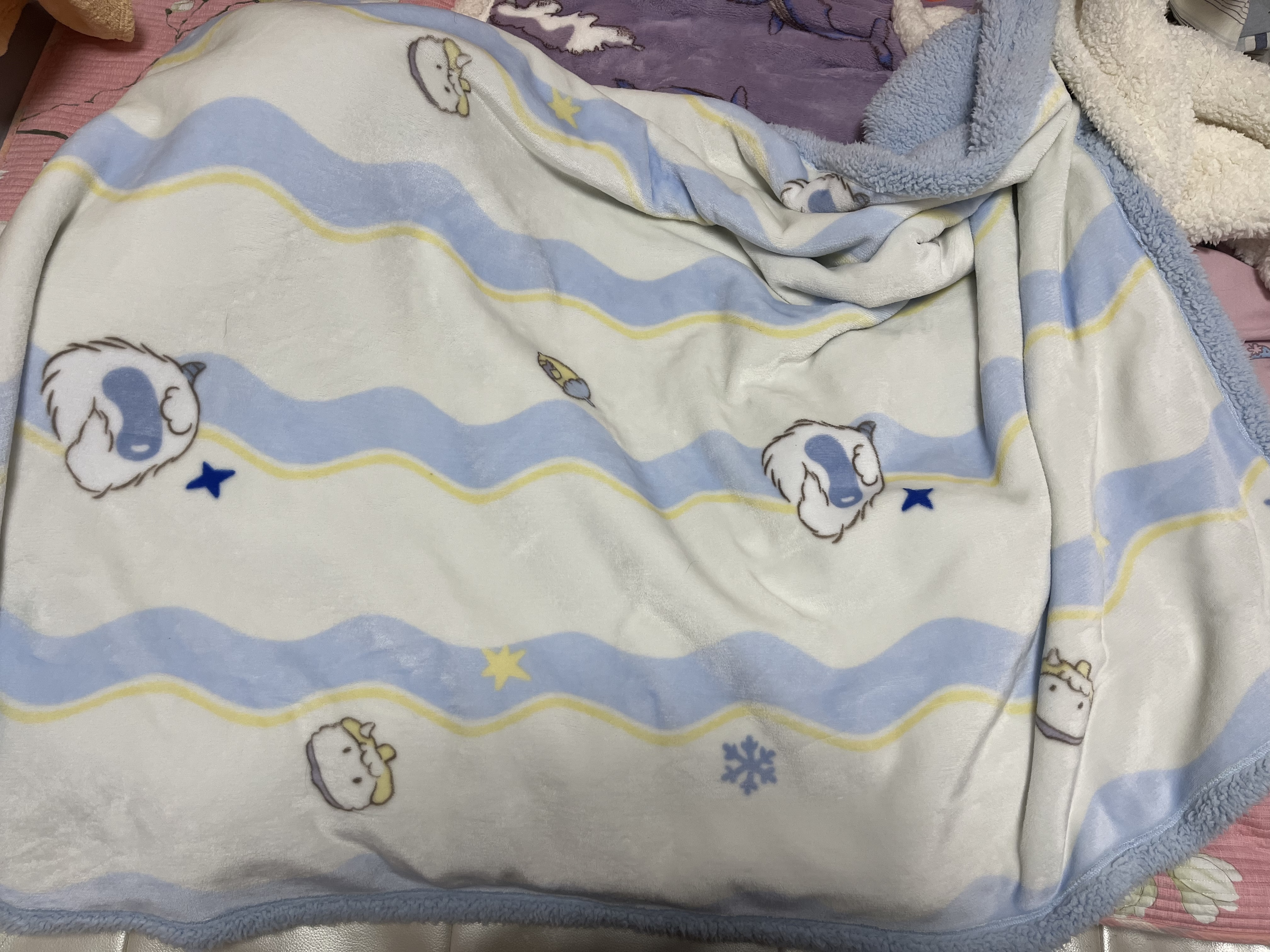 babycare婴儿毛毯盖毯幼儿园宝宝双层抑菌绒毯午睡秋冬冰雪奇缘110*140cm 实拍图