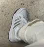 adidas双11主推 ENTRAP美式校园风运动鞋少年感复古板鞋阿迪达斯   白色/金属暗银   42 实拍图