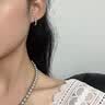 芯奢S999纯银针耳环女士高级养耳洞耳钉女素圈爱心耳圈耳扣2026新款 【999足银针】花卉耳环一对 实拍图