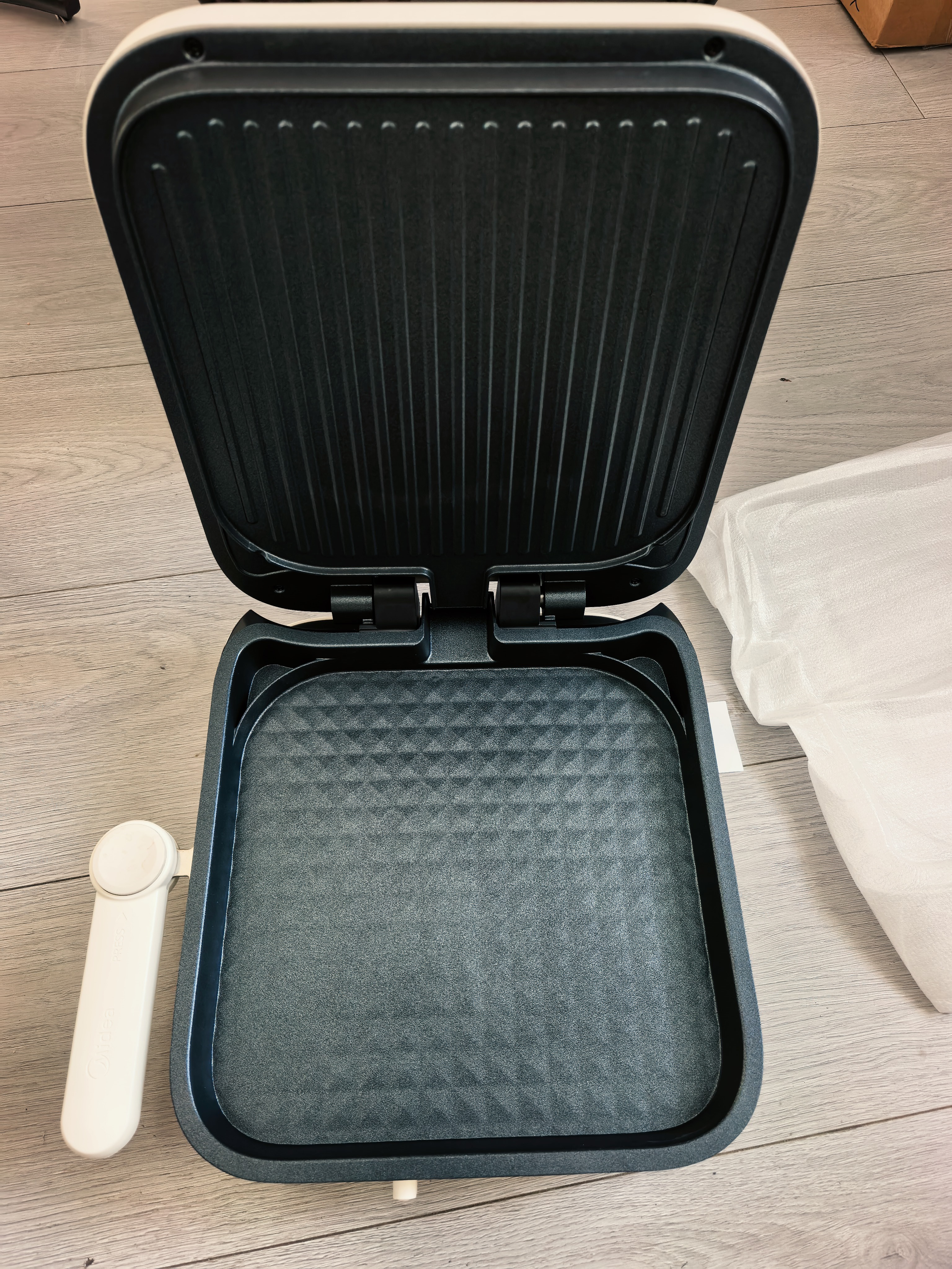 美的（Midea）电饼铛家用下盘可拆洗大火力三明治早餐机煎烤锅 方形双面加热加深大尺寸升级蒸汽烙饼烤肉锅28J51 实拍图