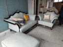 梦美斯宣美式轻奢实木真皮沙发欧式新古典奢华客厅家具整装法式组合沙939 脚踏(进口纳帕真皮) 实拍图