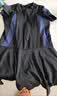 欧梵普游泳衣女士裙式保守连体衣泡温泉服遮肉显瘦沙滩裙专业网球运动衣 藏蓝色-均码 85-130斤 实拍图
