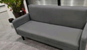 锐例布艺沙发小户型可折叠沙发床两用多功能客厅出租房公寓单双人沙发 经典灰【科技布】店长推荐 四人位 200cm 配2抱枕 实拍图