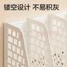 得力（deli）书架书立架彩色文件架笔筒A4置物架创意四联桌面文件收纳架文件框四栏办公室学生资料整理分类 【四联】珍珠白-独立笔筒 PB106 实拍图