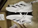 adidas DURAMO RC超轻透湿排汗缓震网面透气体测跑鞋男女阿迪达斯 白色/黑色   42 实拍图