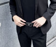 PRADA/普拉达【礼物】男士金属搭扣Saffiano皮革腰带皮带 黑色 100cm 晒单实拍图