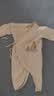 童泰婴儿连体衣春秋季纯棉新生儿衣服宝宝蝴蝶爬服和尚服杏色59cm 实拍图