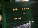 周六福足金999车花黄金耳环耳饰女 计价AA097513 一对 约2.89g 生日礼物 实拍图