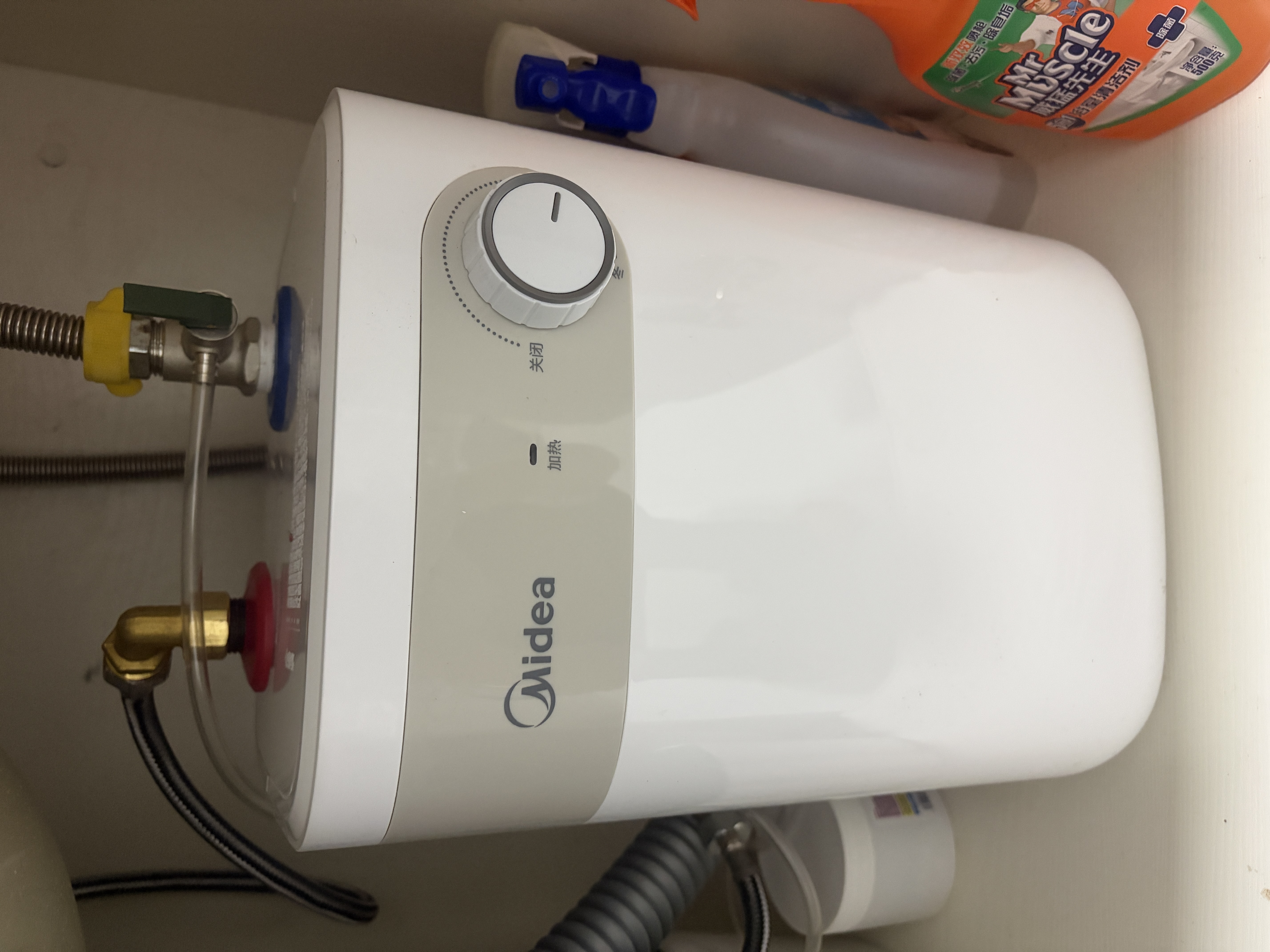 美的（Midea）【珐琅无缝内胆】5升小厨宝热水器京东自营 家用洗碗洗菜1650W安全速热厨房台下热水宝F05-15A1(S) 实拍图
