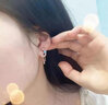 苏十六望月兔耳钉女925银耳环甜美耳坠饰品女生生日礼物送女友老婆闺蜜 仙踪望月兔耳钉-玫瑰金 实拍图