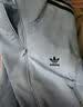 adidas双11主推 复古休闲运动立领夹克外套卫衣女阿迪达斯三叶草   淡蓝色/黑色（推荐选大一码）   XS 实拍图