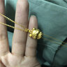 仙缘黄金猪生肖猪足金吊坠999小金猪项链3D硬金猪牌结婚坠子锁骨链 金猪吊坠 约1.73克 配银项链 实拍图