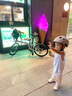SUNRIMOON森瑞梦儿童头盔3-6-12岁自行车男女孩夏季滑板车学生骑行安全帽 卡其色 尾灯款 实拍图