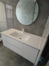 白色恋人实木浴室柜简约现代陶瓷一体盆洗手盆柜组合洗手台洗脸盆洗漱台 120CM三色圆镜|陶瓷一体盆|ENF环保板材 实拍图