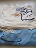 梨喃【2件装】t恤女超火新款印花短袖夏季显瘦韩版学生上衣宽松体恤 奶白(嗨小兔左下标)+浅蓝(抱月兔 M :【建议100斤以下】 实拍图