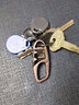 欧美达钥匙扣大气厚实环金色亮铬色男女情侣不锈钢钥匙圈方便随身锁扣 3775香槟色 实拍图