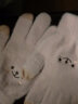 惠寻 京东自有品牌 毛绒手套保暖女冬季加绒触屏针织手套 笑脸粉色 实拍图