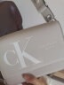 Calvin Klein【母亲节礼物】女包可卸宽肩带ck压纹字母翻盖单肩斜挎包DH3106 137-白色 OS 实拍图